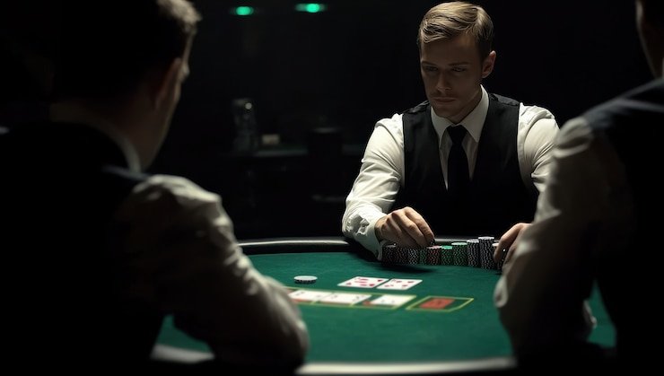 Live baccarat table interface showing player and banker positions with live dealer video feed